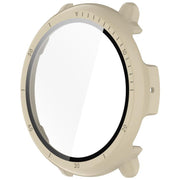 For Amazfit Active 2 A2437 Tempered Film Integrated PC Watch Protective Case(Ivory White)