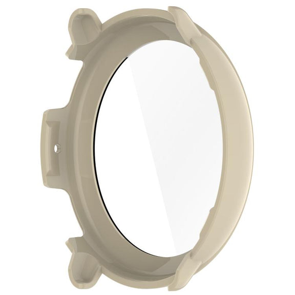 For Amazfit Active 2 A2437 Tempered Film Integrated PC Watch Protective Case(Ivory White)