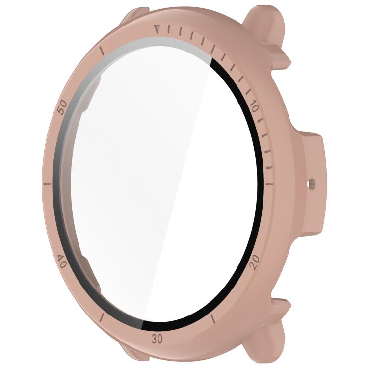 For Amazfit Active 2 A2437 Tempered Film Integrated PC Watch Protective Case(Cherry Pink)