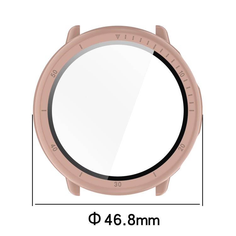 For Amazfit Active 2 A2437 Tempered Film Integrated PC Watch Protective Case(Black)