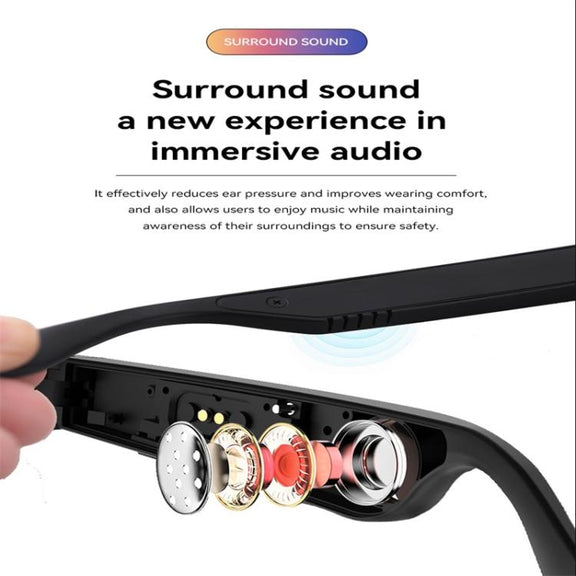 D13 Smart Glasses, Support Bluetooth Call / Bluetooth Music / Remote Control Photo(Black)