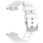For Redmi Watch 5 / Xiaomi Smart Band 9 Pro Silver Metal Connector Silicone Watch Band(White)