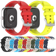 For Redmi Watch 5 / Xiaomi Smart Band 9 Pro Silver Metal Connector Silicone Watch Band(Navy Blue)