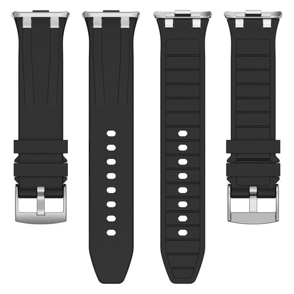 For Redmi Watch 5 / Xiaomi Smart Band 9 Pro Silver Metal Connector Silicone Watch Band(Starlight)