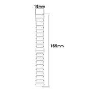 18mm Zinc Alloy Butterfly Buckle Ceramic White Metal Watch Band(Silver+White)