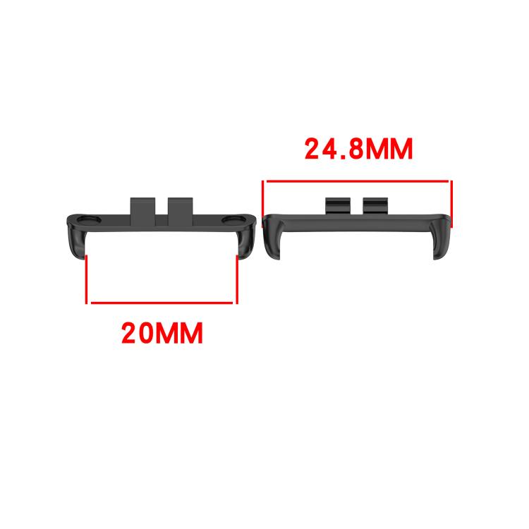 For Honor ROSSINI 2i 1 Pair Metal Head Watch Band Connector(Black)
