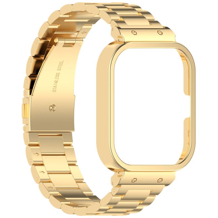 For vivo Watch GT Watch Frame Integrated Three Beads Stainless Steel Watch Band(Gold)