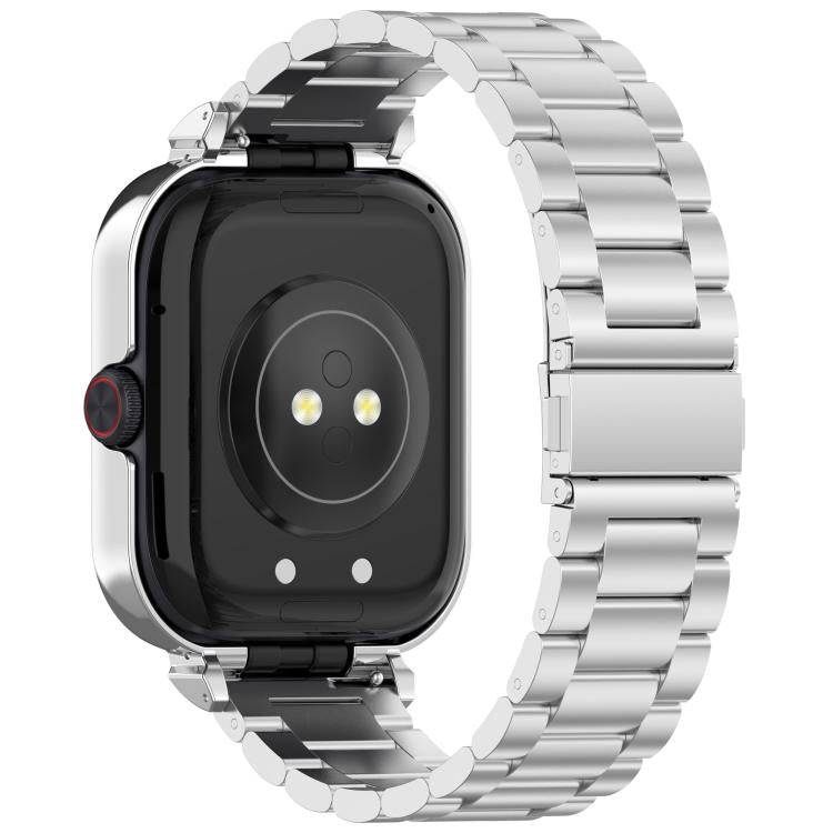For vivo Watch GT Watch Frame Integrated Three Beads Stainless Steel Watch Band(Silver)
