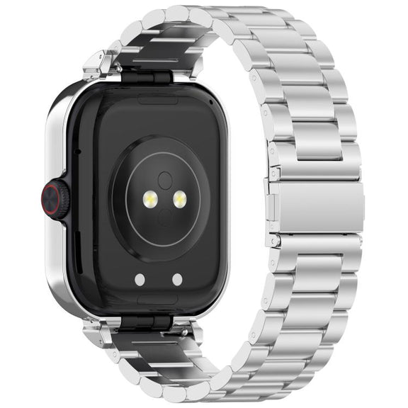 For vivo Watch GT Watch Frame Integrated Three Beads Stainless Steel Watch Band(Silver)