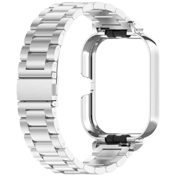 For vivo Watch GT Watch Frame Integrated Three Beads Stainless Steel Watch Band(Silver)