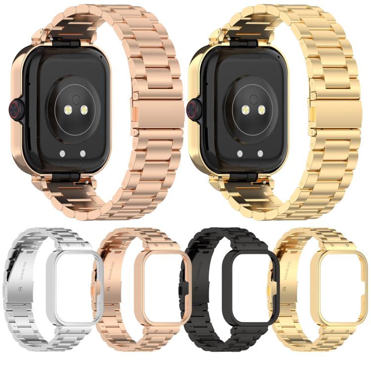 For vivo Watch GT Watch Frame Integrated Three Beads Stainless Steel Watch Band(Silver)