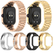 For vivo Watch GT Watch Frame Integrated Three Beads Stainless Steel Watch Band(Silver)