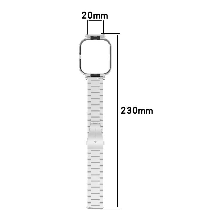 For vivo Watch GT Watch Frame Integrated Three Beads Stainless Steel Watch Band(Silver)