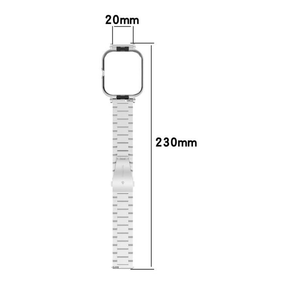 For vivo Watch GT Watch Frame Integrated Three Beads Stainless Steel Watch Band(Silver)