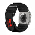 For Apple Watch 42mm / 41mm / 40mm / 38mm Kalebol Hook and Tri-Loop Nylon Watch Band(Black) - free shipping - PMc TechLife - Order now!