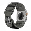 For Apple Watch 42mm / 41mm / 40mm / 38mm Kalebol Hook and Tri-Loop Nylon Watch Band(Silver) - free shipping - PMc TechLife - Order now!