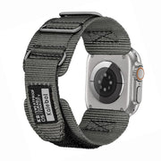 For Apple Watch 42mm / 41mm / 40mm / 38mm Kalebol Hook and Tri-Loop Nylon Watch Band(Silver)