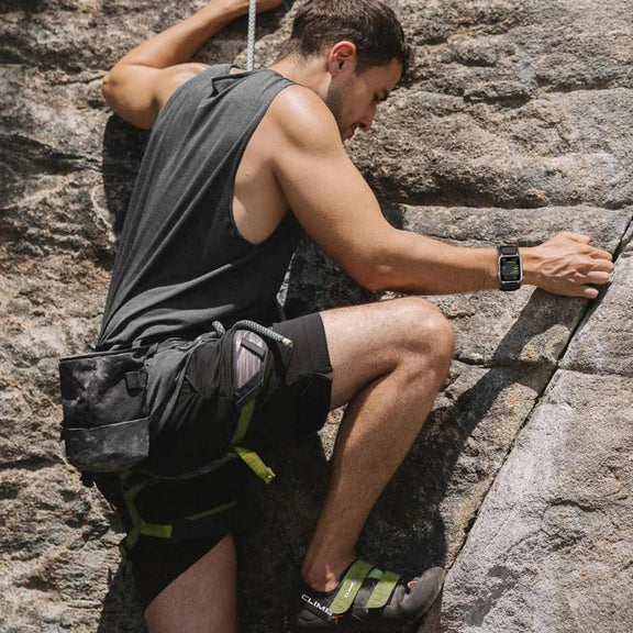For Apple Watch 42mm / 41mm / 40mm / 38mm Kalebol Hook and Tri-Loop Nylon Watch Band(Black)