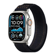 For Apple Watch 42mm / 41mm / 40mm / 38mm Kalebol Cool Denim Nylon Hook and Loop Fastener Watch Band(Black)
