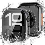 For Apple Watch Series 10 46mm Tempered Film Integrated PC Watch Protective Case(Original Machine Black)
