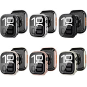 For Apple Watch Series 10 42mm Tempered Film Integrated PC Watch Protective Case(Original Machine Black)