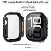 For Apple Watch SE / Series 40mm Tempered Film Integrated PC Watch Protective Case(Original Machine Black)