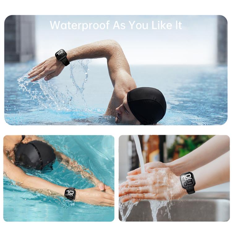 For Apple Watch SE / Series 40mm Tempered Film Integrated PC Watch Protective Case(Original Machine Black)