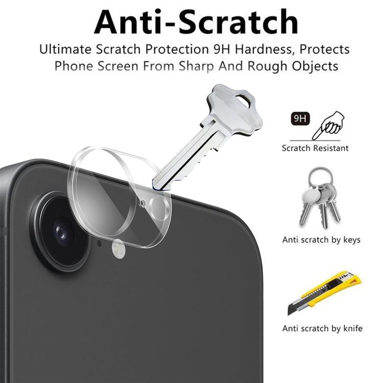 For iPhone 16e Kalebol Transparent One Piece Lens Protection Film