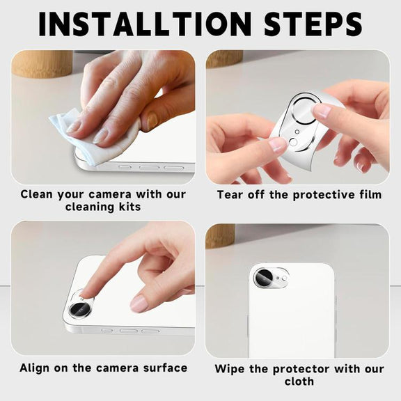 For iPhone 16e Kalebol Transparent One Piece Lens Protection Film
