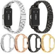 For Huawei Band 10 / 10 NFC / 9 / 9 NFC Watch Frame Integrated Three Beads Stainless Steel Watch Band(Gold)
