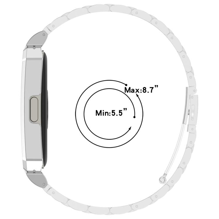 For Huawei Band 10 / 10 NFC / 9 / 9 NFC Watch Frame Integrated Three Beads Stainless Steel Watch Band(Gold)