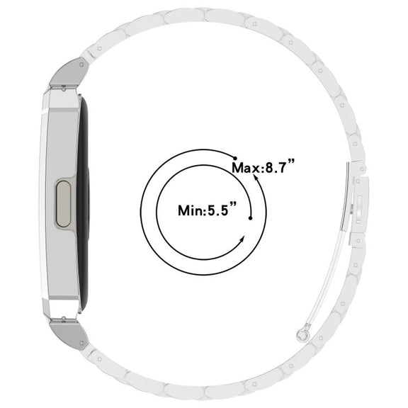 For Huawei Band 10 / 10 NFC / 9 / 9 NFC Watch Frame Integrated Three Beads Stainless Steel Watch Band(Gold)