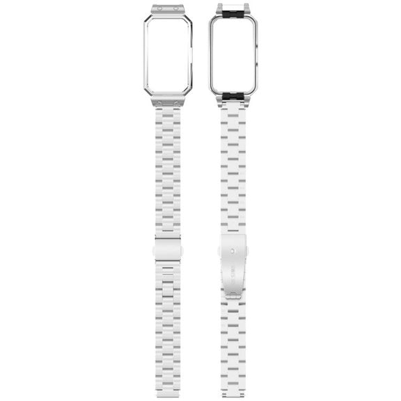 For Huawei Band 10 / 10 NFC / 9 / 9 NFC Watch Frame Integrated Three Beads Stainless Steel Watch Band(Gold)