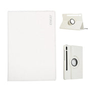 For Samsung Galaxy Tab S10 FE / S9 FE / S9 ENKAY 360 Degree Rotation Litchi Leather Smart Tablet Case(White)