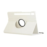 For Samsung Galaxy Tab S10 FE / S9 FE / S9 ENKAY 360 Degree Rotation Litchi Leather Smart Tablet Case(White)