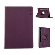 For Samsung Galaxy Tab S10 FE / S9 FE / S9 ENKAY 360 Degree Rotation Litchi Leather Smart Tablet Case(Dark Purple)