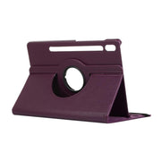 For Samsung Galaxy Tab S10 FE / S9 FE / S9 ENKAY 360 Degree Rotation Litchi Leather Smart Tablet Case(Dark Purple)