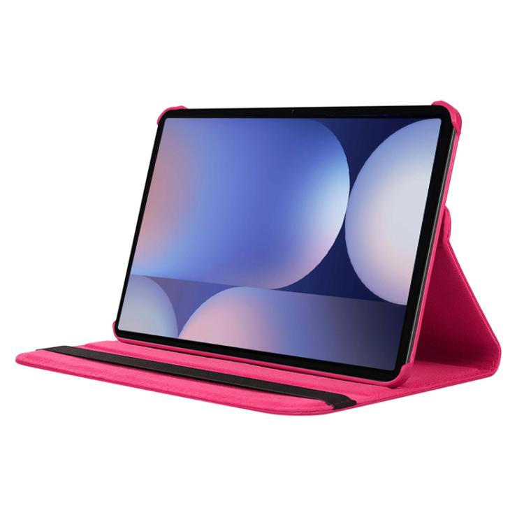 For Samsung Galaxy Tab S10+ / S9 FE+ / S9+ ENKAY 360 Degree Rotation Litchi Leather Smart Tablet Case(Rose Red)