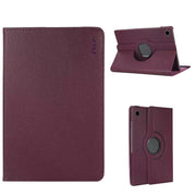 For Samsung Galaxy Tab A9+ 11.0 ENKAY 360 Degree Rotation Litchi Leather Smart Tablet Case(Dark Purple)