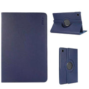 For Samsung Galaxy Tab A9 8.7 ENKAY 360 Degree Rotation Litchi Leather Smart Tablet Case(Dark Blue)