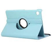 For Samsung Galaxy Tab A9 8.7 ENKAY 360 Degree Rotation Litchi Leather Smart Tablet Case(Light Blue)