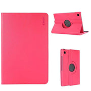 For Samsung Galaxy Tab A9 8.7 ENKAY 360 Degree Rotation Litchi Leather Smart Tablet Case(Rose Red)
