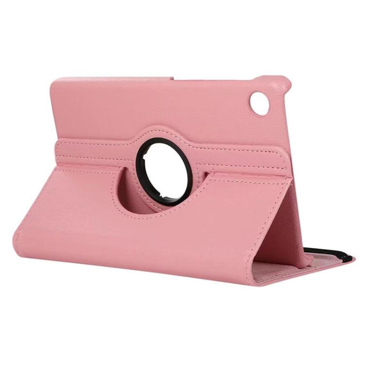 For Samsung Galaxy Tab A9 8.7 ENKAY 360 Degree Rotation Litchi Leather Smart Tablet Case(Pink)