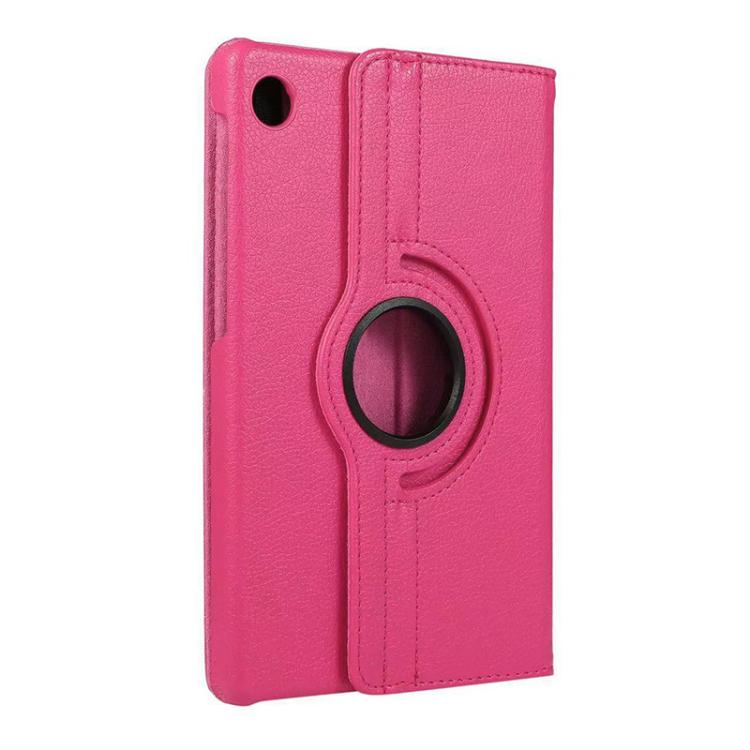 For Samsung Galaxy Tab A9 8.7 ENKAY 360 Degree Rotation Litchi Leather Smart Tablet Case(Brown)