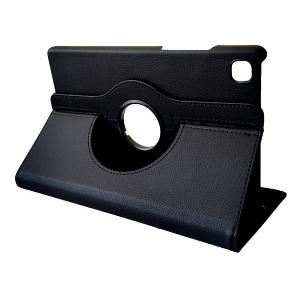 For Samsung Galaxy Tab A7 Lite 8.7 ENKAY 360 Degree Rotation Litchi Leather Smart Tablet Case(Black)