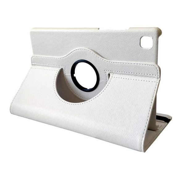 For Samsung Galaxy Tab A7 Lite 8.7 ENKAY 360 Degree Rotation Litchi Leather Smart Tablet Case(White)