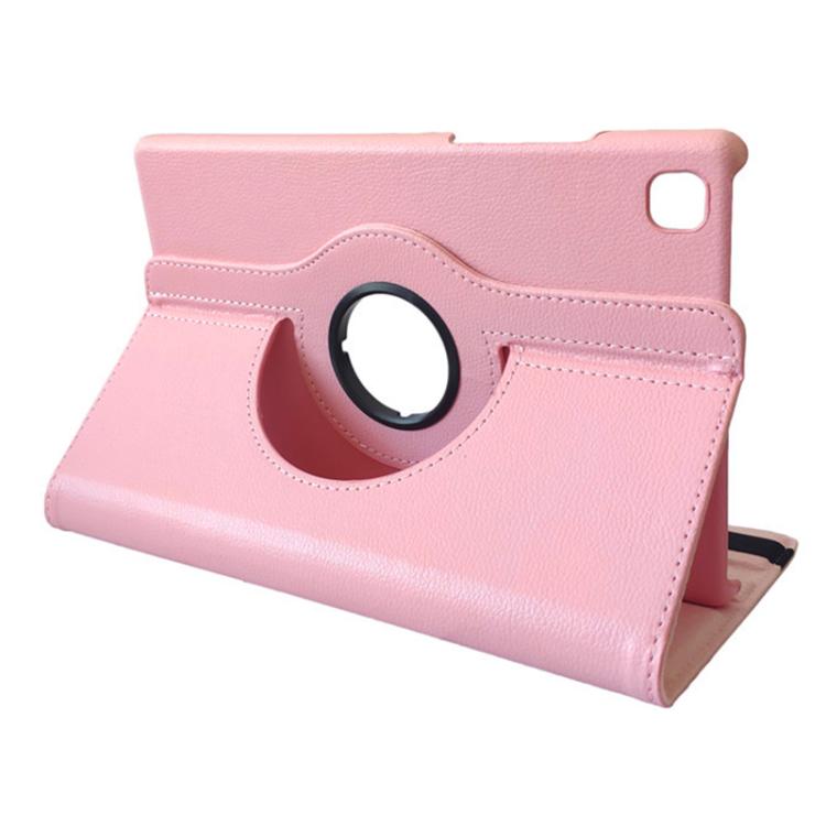 For Samsung Galaxy Tab A7 Lite 8.7 ENKAY 360 Degree Rotation Litchi Leather Smart Tablet Case(Pink)