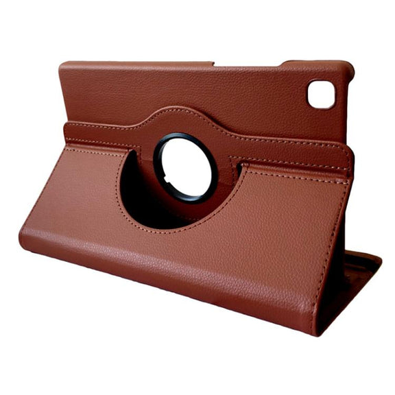 For Samsung Galaxy Tab A7 Lite 8.7 ENKAY 360 Degree Rotation Litchi Leather Smart Tablet Case(Brown)