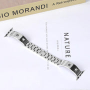 For Apple Watch 46mm / 49mm / 45mm / 44mm Snowflake Petals Bracelet Metal Watch Band(Silver)