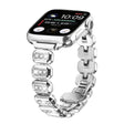 For Apple Watch 46mm / 49mm / 45mm / 44mm Small Square Diamonds Butterfly Buckle Watch Band(Silver) - free shipping - PMC TechLife - Order now!